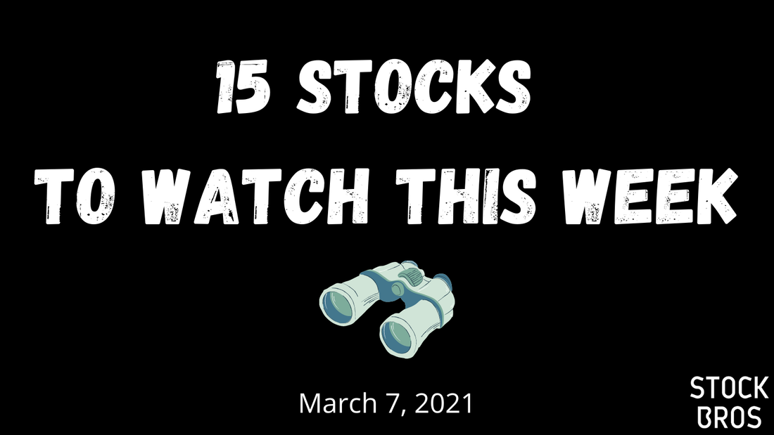 15 Stocks to Watch This Week - March 7, 2021 Stock Watch list