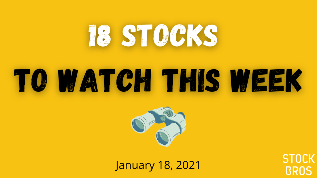 18 Stocks to Watch This Week - January 18, 2021 Stock Watch List